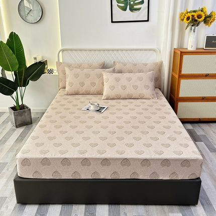 91家纺网 家纺一手货源 找家纺 伊而梦蚊帐 2025新款原棉老粗布床笠 满满爱