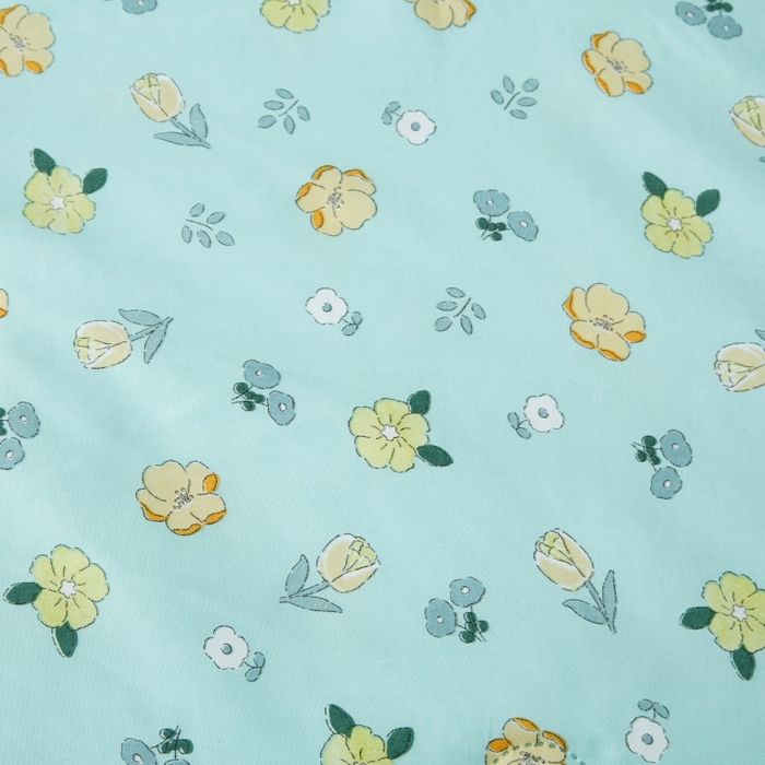 91家纺网 家纺一手货源 找家纺 2025新款亲肤绒礼品夏被窄边 蓝韵花田