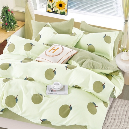 91家纺网 家纺一手货源 找家纺 （总）畅畅家纺 2025新款春夏活性小清新印花云锦棉四件套