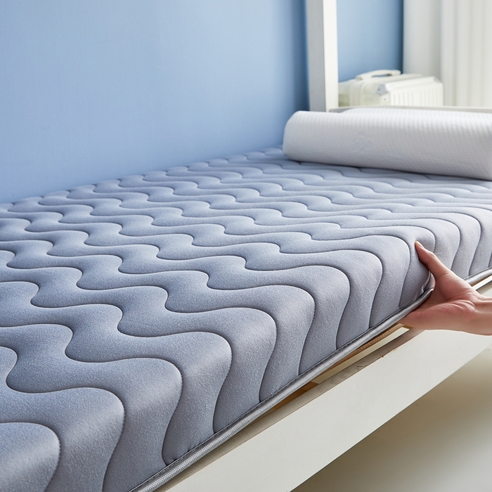 91家纺网 家纺一手货源 找家纺 艺博床垫 2025新款牛奶丝学生床垫 灰色