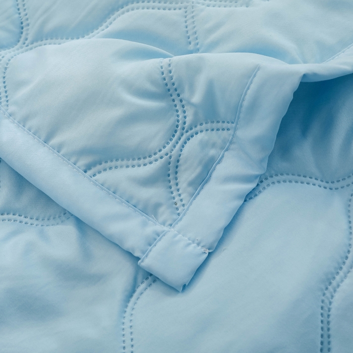 91家纺网 家纺一手货源 找家纺 被多多被业   2025新款水洗棉纯色夏被 夏被-蓝