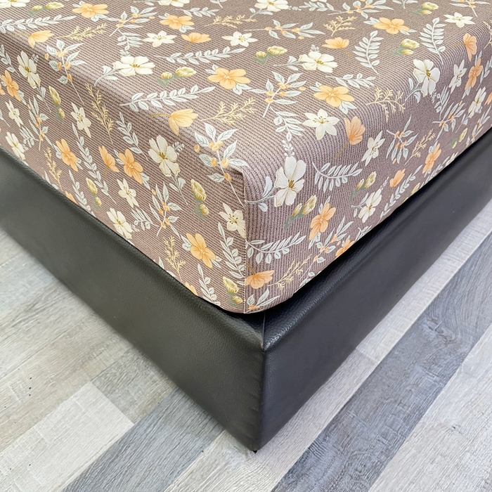 91家纺网 家纺一手货源 找家纺 伊而梦蚊帐 2025新款原棉老粗布床笠 梅花棕