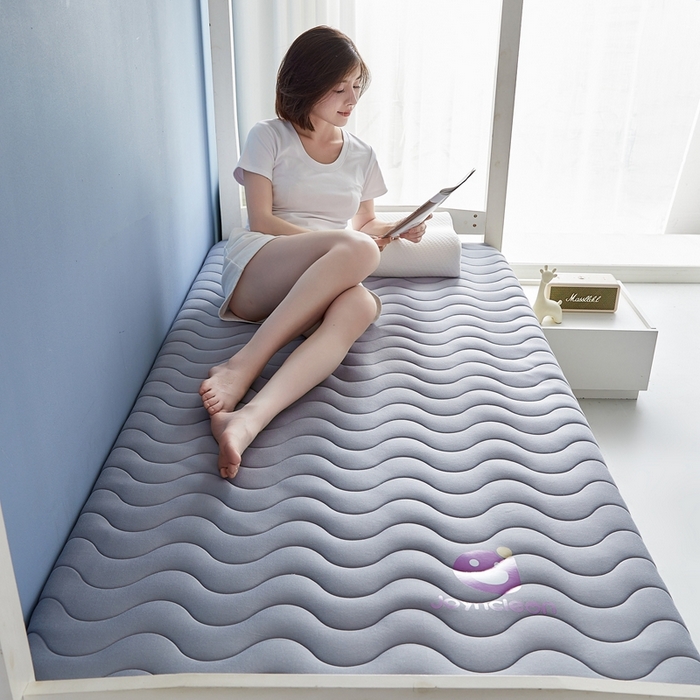 91家纺网 家纺一手货源 找家纺 艺博床垫 2025新款牛奶丝学生床垫 灰色