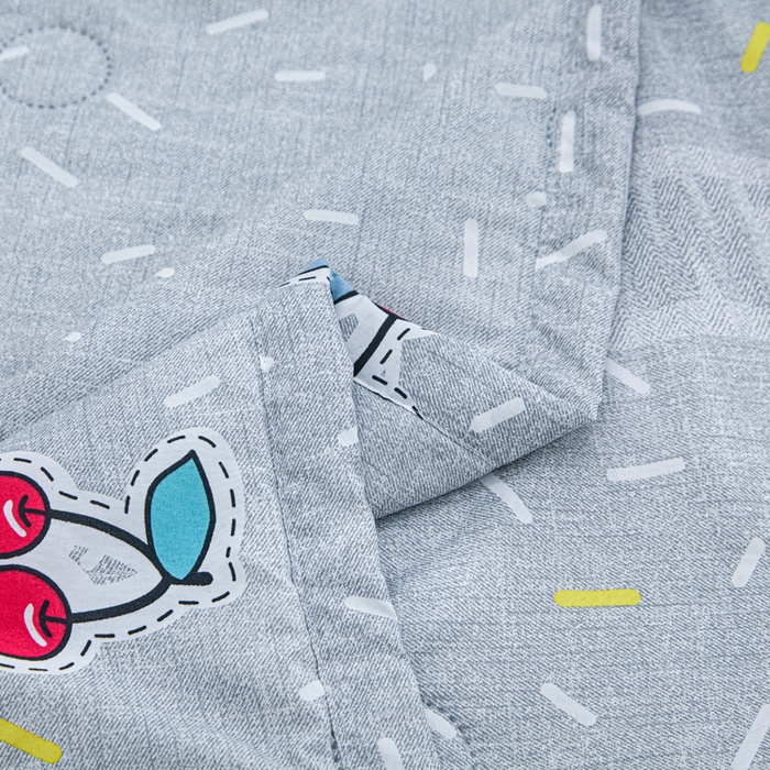 91家纺网 家纺一手货源 找家纺 侨鑫 2025新款亲肤水洗棉夏被宽边 仲夏樱桃