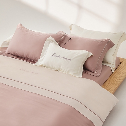 91家纺网 家纺一手货源 找家纺 （总）涞澳家纺 2025新款天丝横头绣花款四件套-月影系列