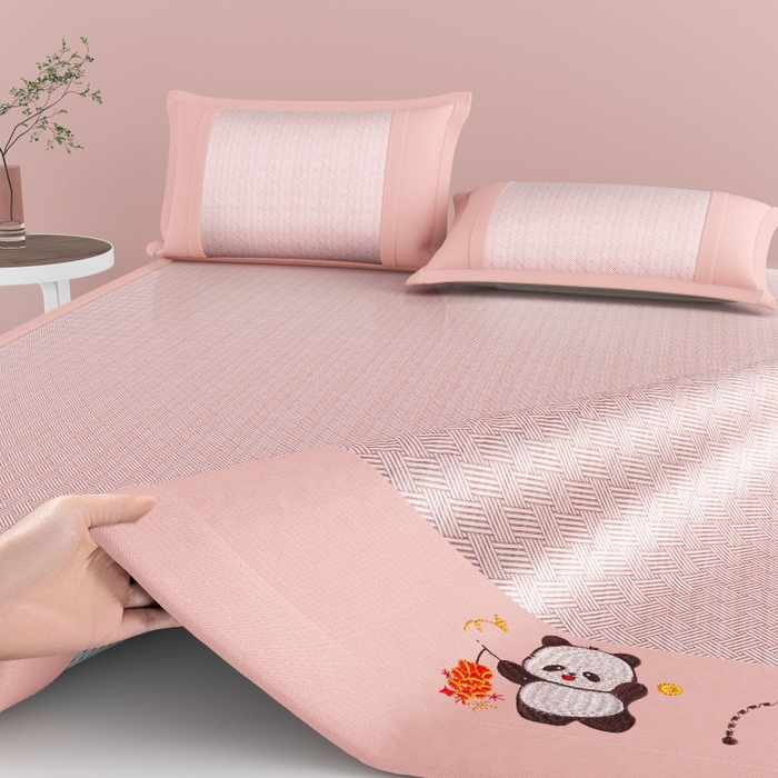 91家纺网 家纺一手货源 找家纺 （总）爱宝被业  2025新款凉感抗菌冰丝席凉席