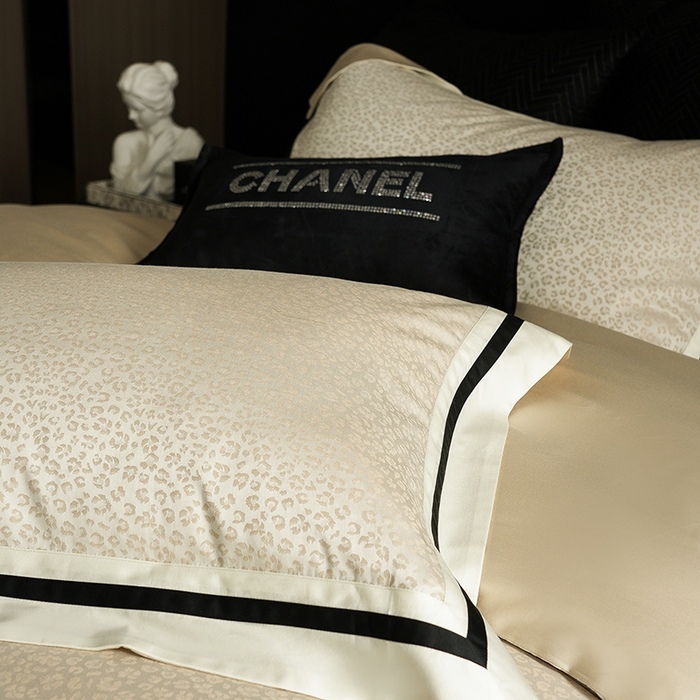 91家纺网 家纺一手货源 找家纺 涞澳家纺 2025新款天丝棉色织提花四件套 娇奈儿-浅瓦金