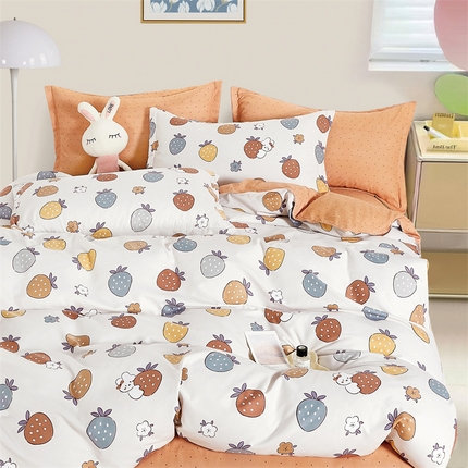 91家纺网 家纺一手货源 找家纺 （总）畅畅家纺 2025新款春夏活性小清新印花云锦棉四件套