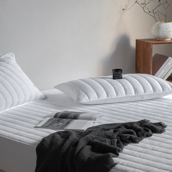 91家纺网 家纺一手货源 找家纺 璞素2025新款全棉纯棉三层纱床笠-空谷 ：幽兰 幽兰