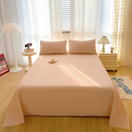 漫时光 2025新款A类40s纯棉水洗棉单品系列-单床单 香槟色