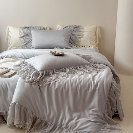 涞澳家纺 2025新款亲肤舒适天丝棉四件套-云初系列 云初-月影灰