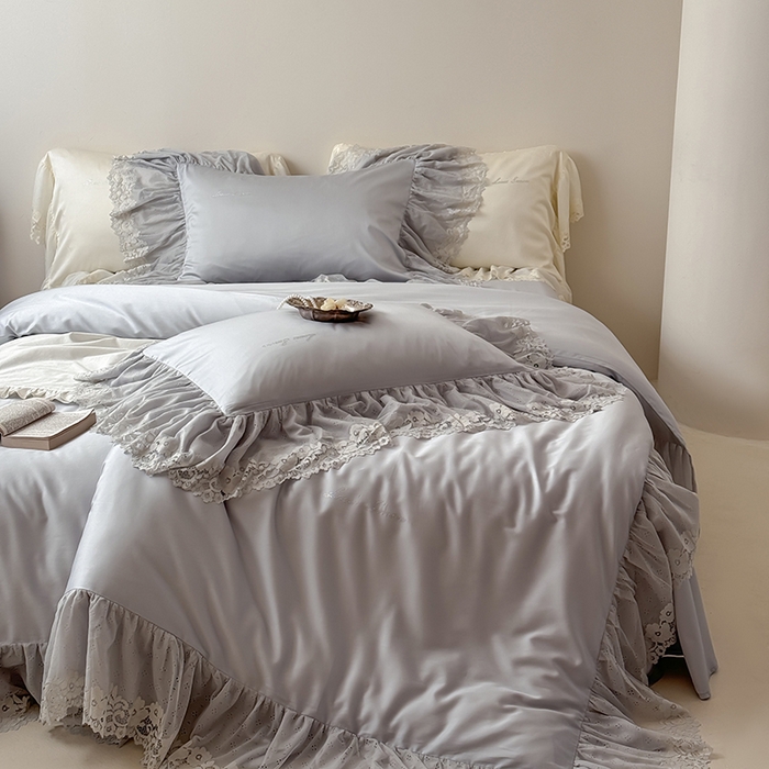 91家纺网 家纺一手货源 找家纺 涞澳家纺 2025新款亲肤舒适天丝棉四件套-云初系列 云初-月影灰