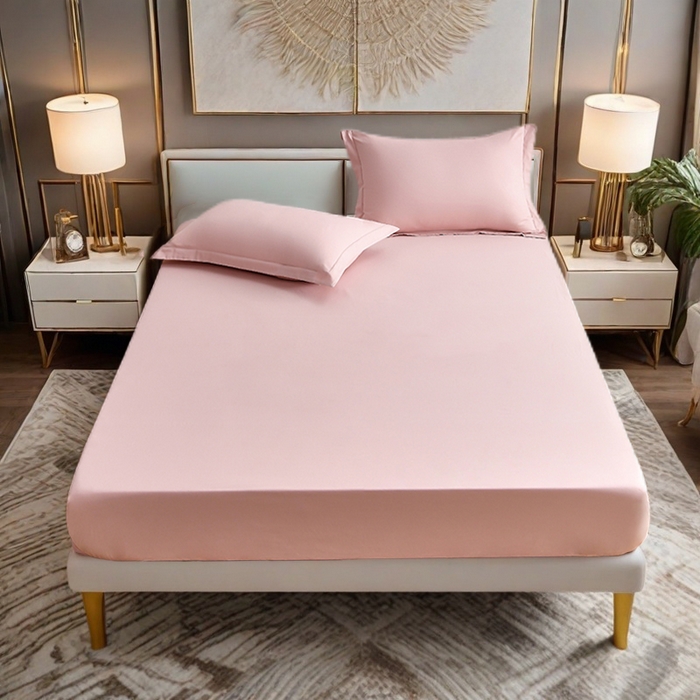 91家纺网 家纺一手货源 找家纺 金喜 2025新款全棉枕套喷气全棉宽边枕套枕头套-优雅系列 优雅-湘妃粉