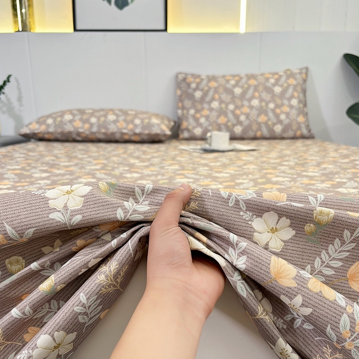 91家纺网 家纺一手货源 找家纺 伊而梦蚊帐 2025新款原棉老粗布床单 梅花棕