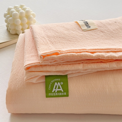 罗亿家纺 2025新款云感提花双层纱定标minmin(系列)床单 浅粉