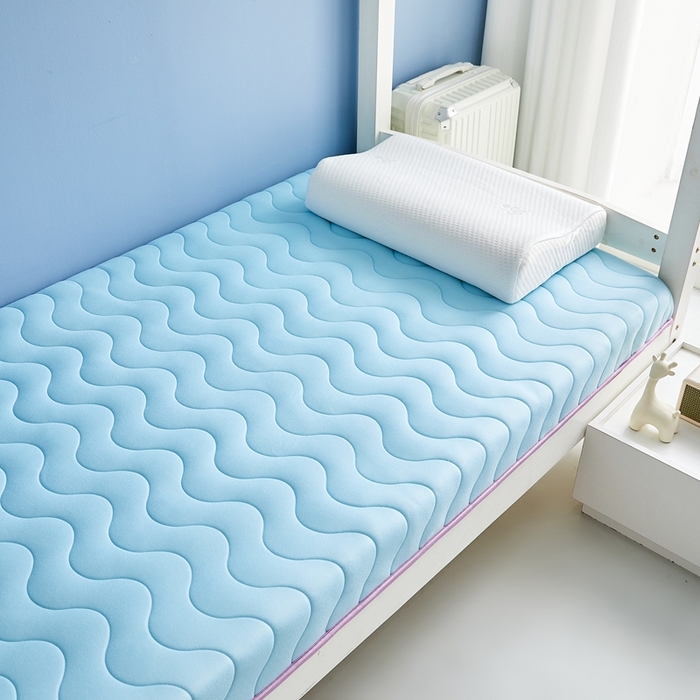 91家纺网 家纺一手货源 找家纺 艺博床垫 2025新款牛奶丝学生床垫 蓝色