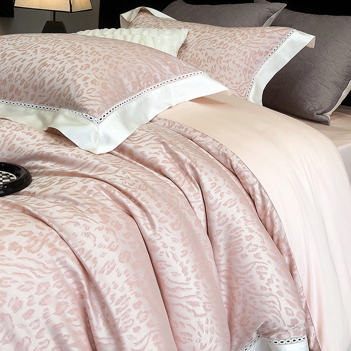 91家纺网 家纺一手货源 找家纺 涞澳家纺 2025新款天丝棉色织提花四件套 妙颜