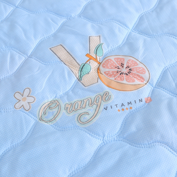 91家纺网 家纺一手货源 找家纺 被多多被业  2025新款清新印花亲肤绒超声波工艺夏凉被 水果派