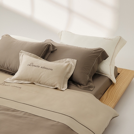 涞澳家纺 2025新款天丝横头绣花款四件套-月影系列 月影-竹卡