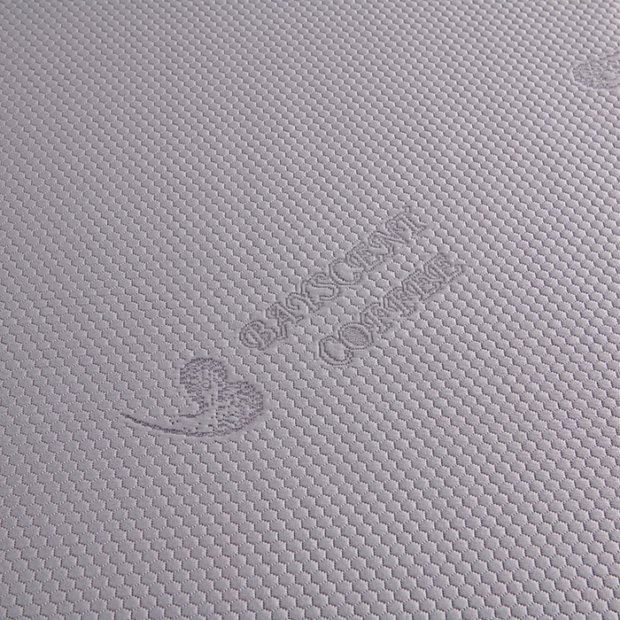 91家纺网 家纺一手货源 找家纺 青雅席业 2025新款7A抗菌母婴级纯乙纶PE刺绣凉感丝豆豆席 床裙款 字母爱心-灰