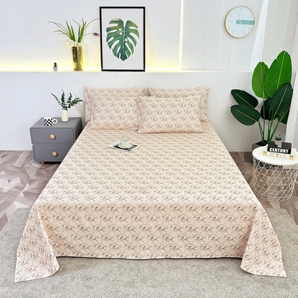 91家纺网 家纺一手货源 找家纺 伊而梦蚊帐 2025新款原棉老粗布床单 玫瑰格