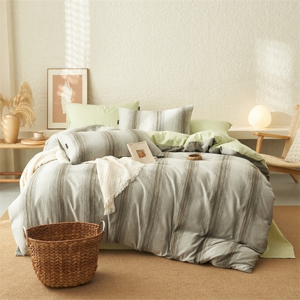 91家纺网 家纺一手货源 找家纺 （总）趣色2025新款A类全棉色织大提花四件套