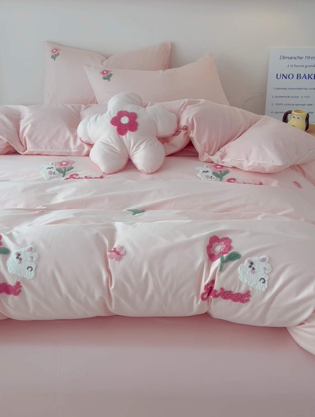 91家纺网 家纺一手货源 找家纺 （总）倾慕家纺 2025新款倾慕INS风毛巾绣纯棉系列四件套