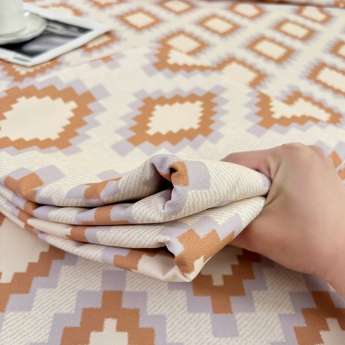 91家纺网 家纺一手货源 找家纺 伊而梦蚊帐 2025新款原棉老粗布床单 菱格棕