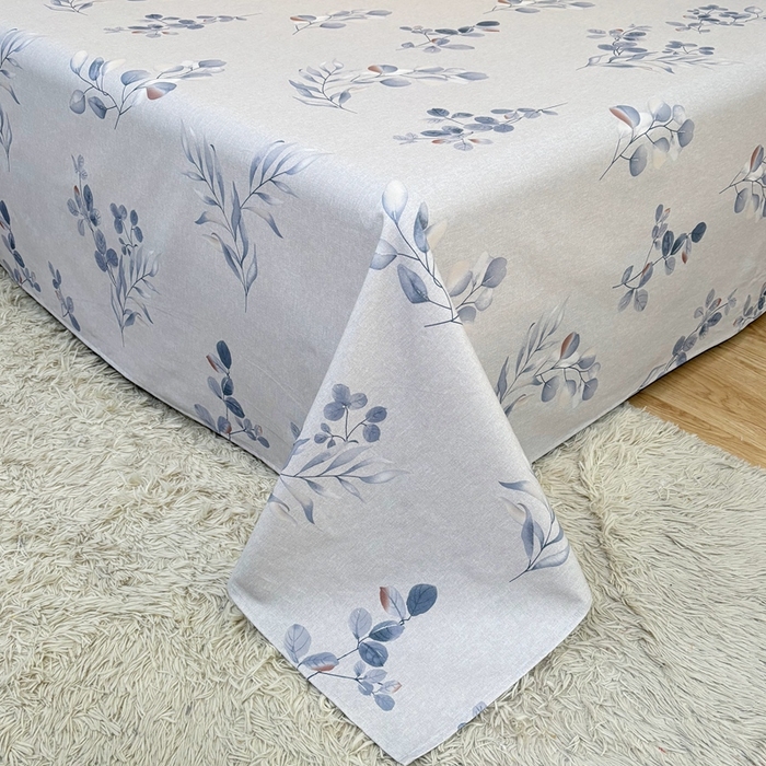 91家纺网 家纺一手货源 找家纺 伊而梦蚊帐 2025新款A类老粗布抗菌床单 清江曲-蓝