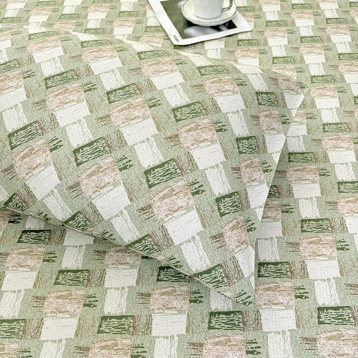 91家纺网 家纺一手货源 找家纺 伊而梦蚊帐 2025新款原棉老粗布床笠 千鸟绿