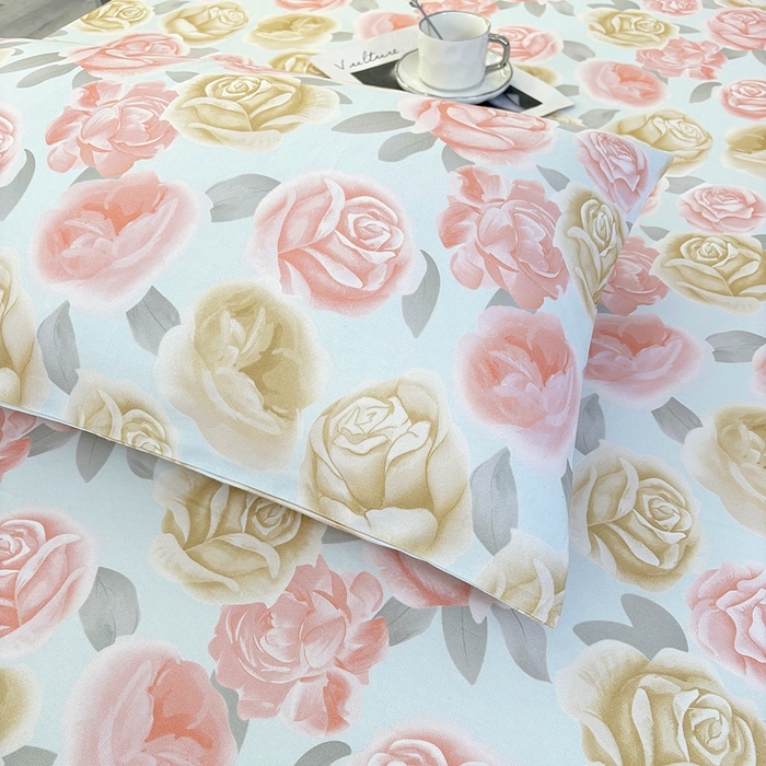 91家纺网 家纺一手货源 找家纺 伊而梦蚊帐 2025新款原棉老粗布床笠 画屏春