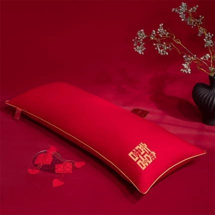 91家纺网 家纺一手货源 找家纺 （总）仁宇枕业 2025新款新品新人大红结婚喜庆富贵喜事婚庆舒适枕系列多规格单人双人长枕头枕芯