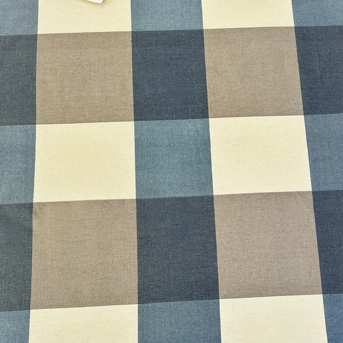 91家纺网 家纺一手货源 找家纺 伊而梦蚊帐 2025新款原棉老粗布床笠 蓝灰格