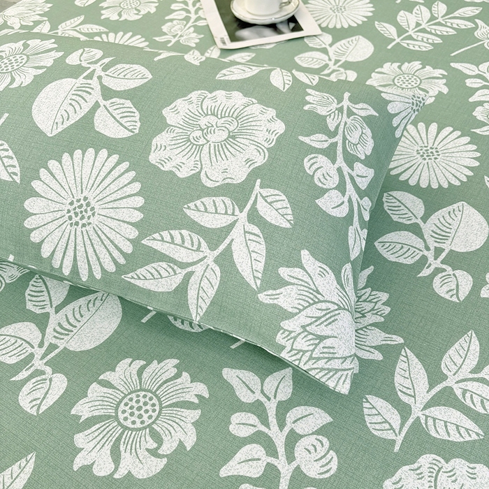 91家纺网 家纺一手货源 找家纺 伊而梦蚊帐 2025新款原棉老粗布床笠 春草青