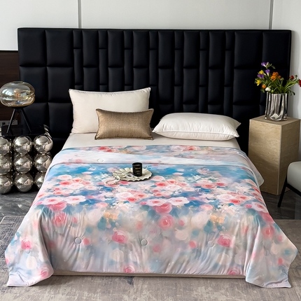 91家纺网 家纺一手货源 找家纺 （总）归属 2025新款3D数码印花冰淇淋夏被凉感丝夏凉被空调被