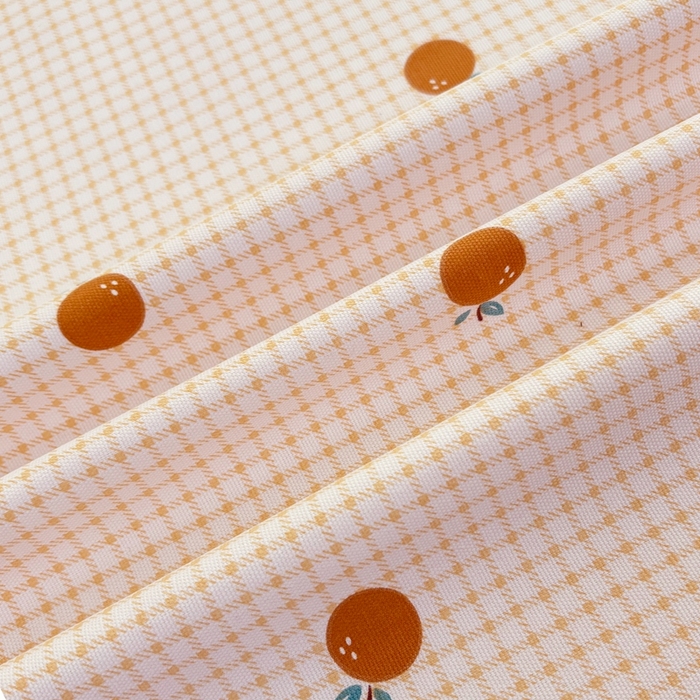 91家纺网 家纺一手货源 找家纺 伊而梦蚊帐 2025新款A类老粗布抗菌床单 橘子格-橙