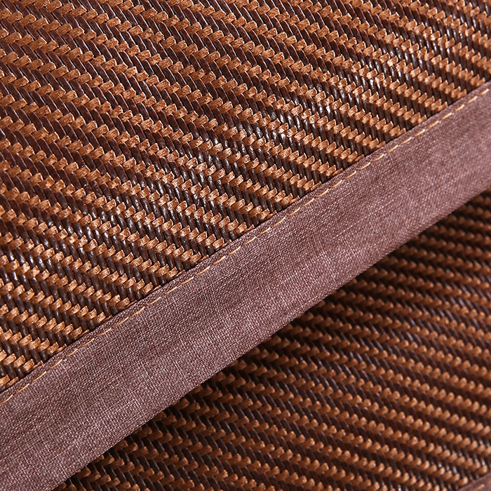 91家纺网 家纺一手货源 找家纺 小牛席业 2025新款A夏凉枕套系列 角标冰藤凉枕套（黑咖）