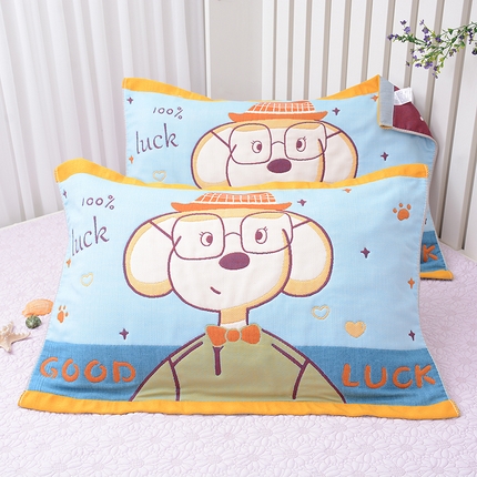 91家纺网 家纺一手货源 找家纺 彩虹毛巾 （总）2025新款全棉八层纱枕巾情侣枕巾