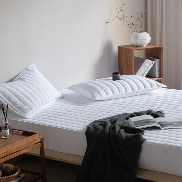 91家纺网 家纺一手货源 找家纺 璞素2025新款全棉纯棉三层纱床笠-空谷 ：幽兰 幽兰