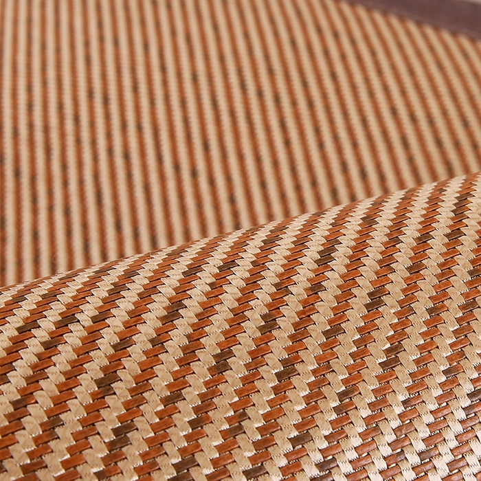 91家纺网 家纺一手货源 找家纺 小牛席业 2025新款A夏凉枕套系列 角标冰藤凉枕套（深咖）