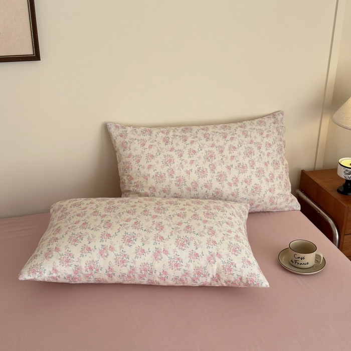 91家纺网 家纺一手货源 找家纺 亿梵家居 2025新款A类母婴级有氧全棉纯棉双层纱纯棉印花四件套-床拍图 梅林春晓-米