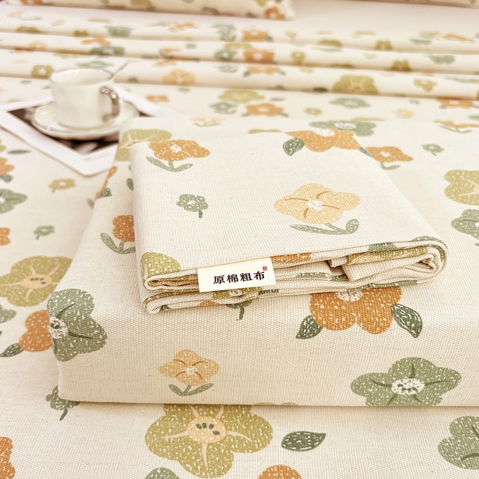 91家纺网 家纺一手货源 找家纺 伊而梦蚊帐 2025新款原棉老粗布床单 春日宴