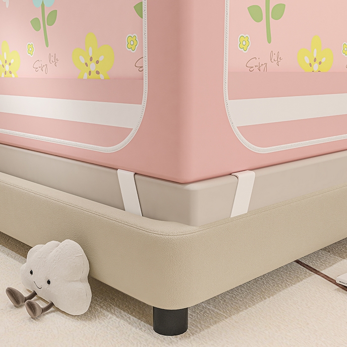 91家纺网 家纺一手货源 找家纺 冉美家纺 2025新款屋顶式遮光防尘防摔蚊帐 秘密花园-樱花粉