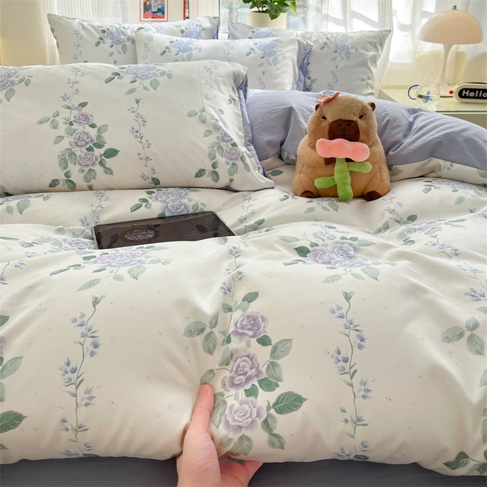 91家纺网 家纺一手货源 找家纺 盛秋家纺 2025新款卡通单被套 紫韵+星黛紫