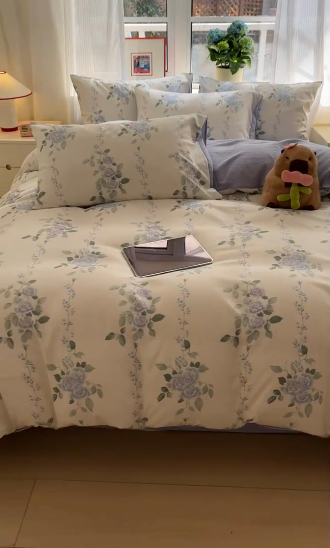 91家纺网 家纺一手货源 找家纺 盛秋家纺 2025新款卡通单被套 紫韵+星黛紫