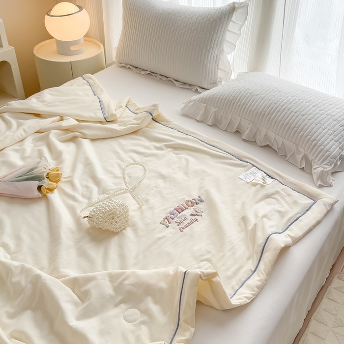 91家纺网 家纺一手货源 找家纺 （总）金麦家纺 2025新款针织双层纱夏被