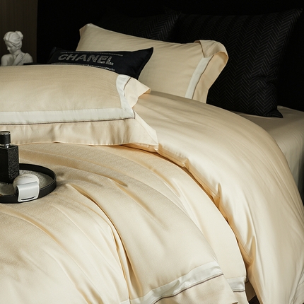 涞澳家纺 2025新款天丝棉色织提花四件套 莱卡-金