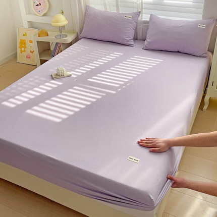 91家纺网 家纺一手货源 找家纺 （总）罗亿家纺 2025新款云感提花双层纱定标minmin(系列)床笠