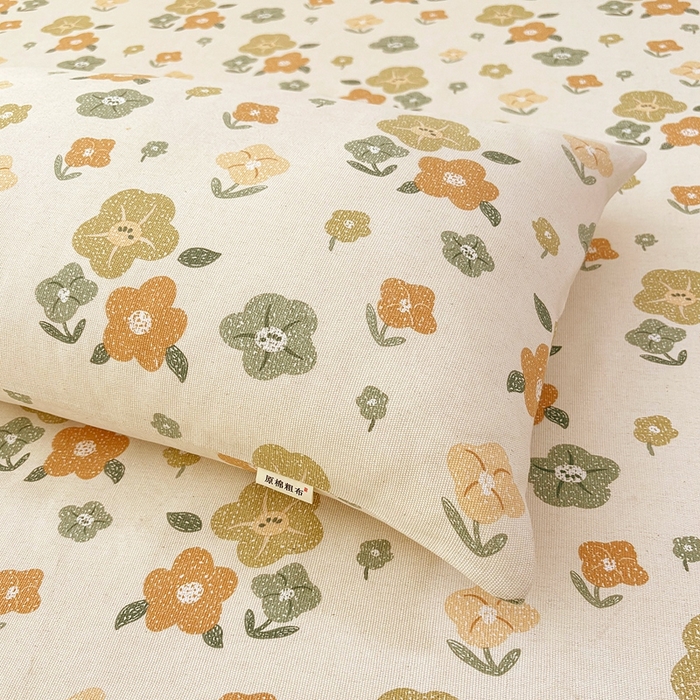 91家纺网 家纺一手货源 找家纺 伊而梦蚊帐 2025新款原棉老粗布床笠 春日宴