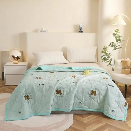 被多多被业  2025新款印花水洗棉夏被 蝴蝶结